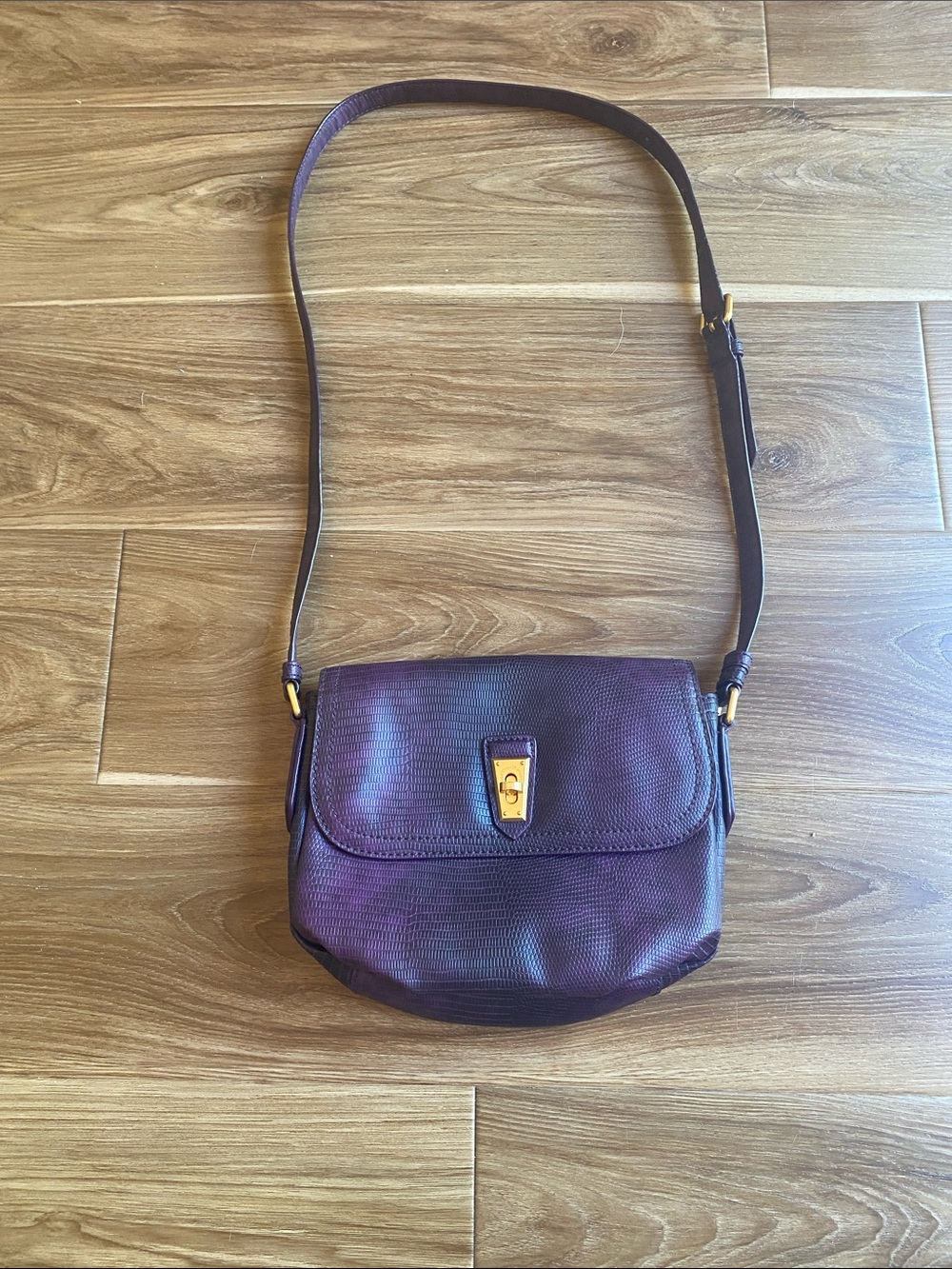 Marc by Marc Jacobs Plum Crossbody Bag with Gold-Tone Hardware